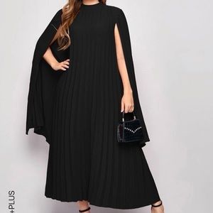 Black pleated cape dress, Brand new, still in bag. Size 20/4XL